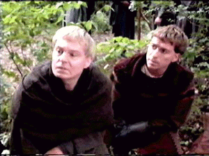 Brother Cadfael and Hugh Beringar keep watch