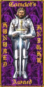 Camelot's Honored Knight Award