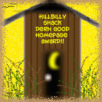 Hillbilly Shack Dern Good Site Award