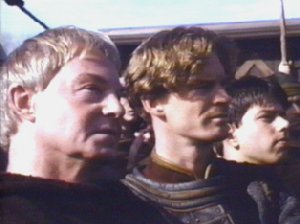 Brother Cadfael and Hugh Beringar ponder the latest development